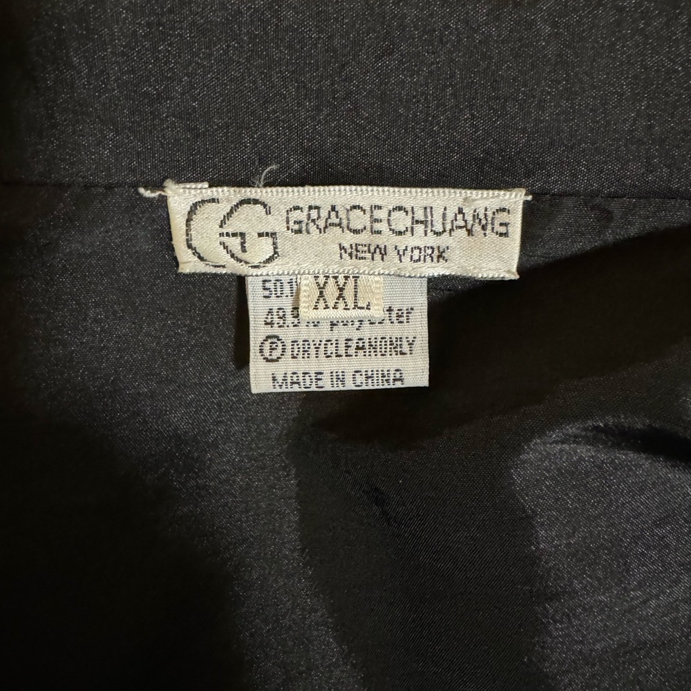 Grace Chuang Black Roses Jacket. Size XXL. EUC - Picture 6 of 7